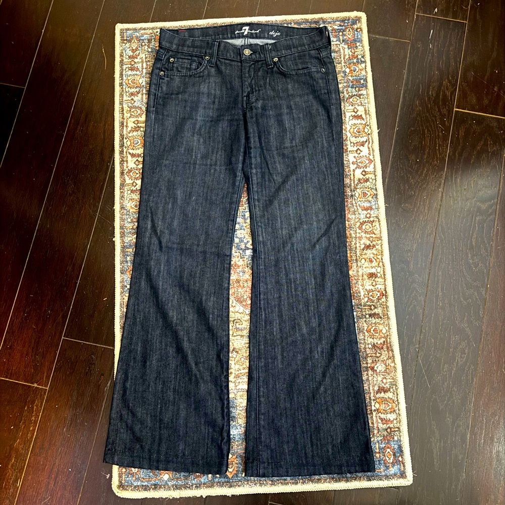 7 For All Mankind Dark Indigo Flare Jeans